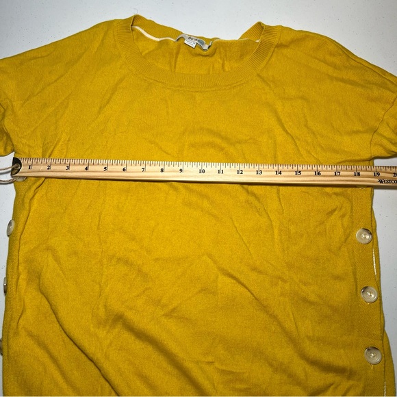 Boden Mustard Yellow Wool Blend Side Buttons Jumper Sweater Size S women’s small - Picture 9 of 9